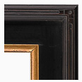 1035M-84G Plein Air picture frame, Espresso Tuscany finish, black with brown undertone with slight water spots and antique…