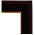 1045-86G Plein Air picture frame, Mahogany exterior with black panel and gold lip