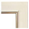 280M-66G Plein Air picture frame, Off white with silver lip. Slim frame with slight rounded edge corners, linear silver lip.