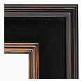 629-4-NF Plein Air picture frame, Straight line Plein Air design with no flower. Black with gold undertone and antique gold…