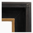 629-84G Plein Air picture frame, Espresso tuscany finish black with brown undertone and slight water spots with antique gold…