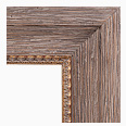 12-229-G-NL Rustic picture frame, Rustic Hand Carved Driftwood. Ornate Gold Compo. No Liner.