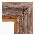 13-229-G-WL-EXT Rustic picture frame, Rustic Hand Carved Driftwood. Ornate Gold Compo. Small Corner Antique Gold Ornament.…