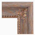 13-229-G-NL Rustic picture frame, Rustic Hand Carved Driftwood. Ornate Gold Compo. Small Corner Antique Gold Ornament. No…