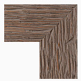 305-228-NL Rustic picture frame, Rustic Hand Carved Driftwood. Gray Finish with Natural Wood Underneath, No Liner.