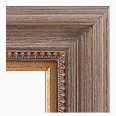 678M-229-G-WL-EXT Rustic picture frame, Rustic light gray brushed driftwood. Ornate Gold Compo. With Gold Liner and…