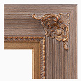 680-229-G-WL-EXT Rustic picture frame, Rustic Light Gray Brushed Driftwood. Ornate Gold Compo. Corner Antique Gold Ornament.…