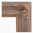 680-229-G-NL Rustic picture frame, Rustic Light Gray Brushed Driftwood. Ornate Gold Compo. Corner Antique Gold Ornament. No…