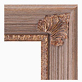 680M-228-G-NL Rustic picture frame, Rustic light gray brushed driftwood. Ornate Gold Compo. Small Antique Gold Corner…