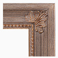 680M-229-G-NL Rustic picture frame, Rustic Light Gray Brushed Driftwood. Ornate Gold Compo Small Antique Gold Corner…