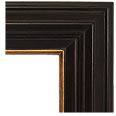 222-84G Traditional picture frame, Espresso Tuscany finish, black with brown undertones. Multi-linear design, thin gold lip.…