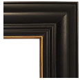 230-84G-WL Traditional picture frame, Espresso Tuscany finish, black with brown undertones. Linear design, thin gold lip.…