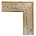 2300-3 Traditional picture frame, Light antique silver with black undertones.
