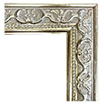 2310-3-NL Traditional picture frame, Silver with light antique wash.