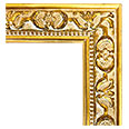 2310-1-NL Traditional picture frame, Gold finish with a light antique wash.