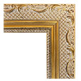 2460-1 Traditional picture frame, Dark antique gold with light wash.