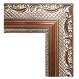 2460-2 Traditional picture frame, Bronze with gray wash.