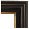 521-84G-WL Traditional picture frame, Espresso Tuscany finish, black with brown undertones. Multi-linear design, thin gold…