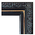 573-84G Traditional picture frame, Espresso Tuscany finish, black with brown undertones. Decorative fleur design, ornate…
