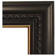 577-84G-WL Traditional picture frame, Espresso Tuscany finish, black with brown undertones, matching ornate rope compo. Thin…