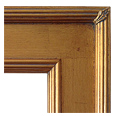 629-55-WF Plein Air picture frame, Antique gold, broken leaf with red undertones.