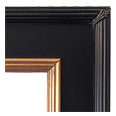 629-84G-WF Plein Air picture frame, Straight line Plein Air design with flower. Black with gold undertone and antique gold…