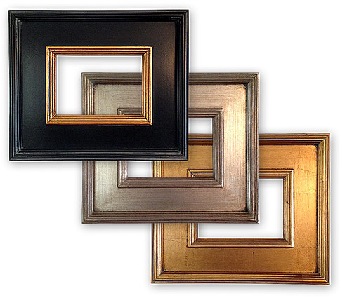 Plein Air Picture Frame 629-NF-Mini Trio, corner detail (629-84G-NF Plein Air picture frame)