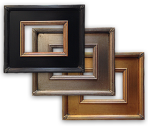 Plein Air Picture Frame 629-WF-Mini Trio, corner detail (629-84G-WF Plein Air picture frame)