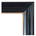 AI-21-84G Traditional picture frame, Espresso Tuscany finish, black with brown undertones. Linear design, thin gold lip. No…