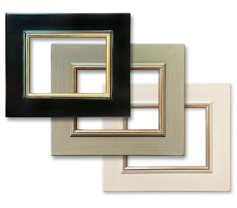 Plein Air Picture Frame R-280M-Mini Trio, corner detail (R-280M-66G Plein Air picture frame)