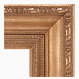 2722-100-NL Traditional picture frame, Light Antique Gold with Slight Red and Black Undertones.