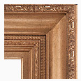2722-100-WL Traditional picture frame, Light Antique Gold with Slight Red and Black Undertones. With Matching Liner.