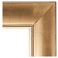 2744-55-NL Traditional picture frame, Scoop design. Antique gold, broken leaf with red undertone. No liner.