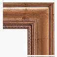 510M-80-NL Traditional picture frame, Light Antique Gold with Broken Leaf and Red Undertones.