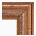 510M-80-WL Traditional picture frame, Light Antique Gold with Broken Leaf and Red Undertones.
