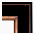 514-253-BLK Traditional picture frame, Black Panel, Bronze Gold Compo.