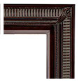 572m-Walnut-WL Traditional picture frame, Warm brown walnut stain, with liner.