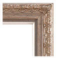 573M-13-WL Traditional picture frame, Silver leaf with black undertones, with liner.