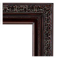 573M-Walnut-WL Traditional picture frame, Warm brown walnut stain, with liner.