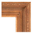 637-100-WL Traditional picture frame, Light antique gold, With liner.