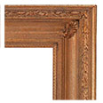 638-100-NL Traditional picture frame, Light antique gold, No liner.