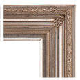 638-13-WL Traditional picture frame, Silver leaf with black undertones. With liner.