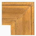 695-841 Traditional picture frame, Light antique gold with red and black undertone and slight water spots.