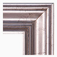695M-13-WL Traditional picture frame, Broken Silver Leaf with Black Undertones. With Liner.