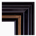 695M-84G-WL Traditional picture frame, Straight line, Large Scoop Design Espresso Tuscany Finish, Black and Brown Undertone…