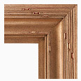 820-100-WL Traditional picture frame, Light Antique Gold with Slight Red and Black Undertones. With Matching Liner.