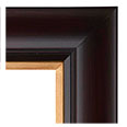 B-2742M-WL Traditional picture frame, Mahogany stain over thick beech wood, Gold Liner.